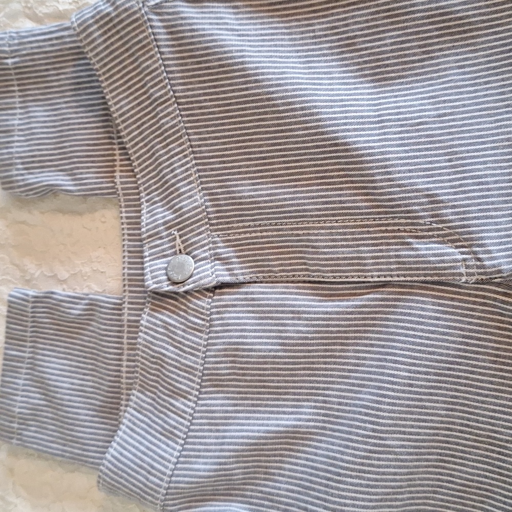 Nwot Free People Striped Blue w/ white Skinny pants Size 25 - Picture 5 of 9